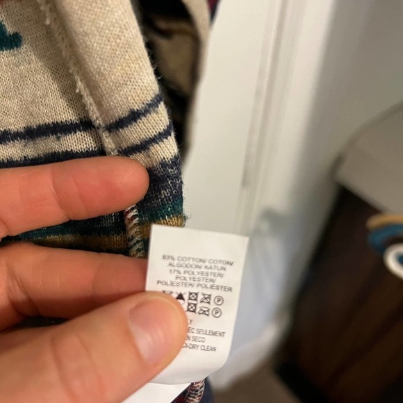 LUCKY Brand Aztec drape long line cardigan S - Picture 8 of 9